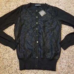 Black lace cardigan